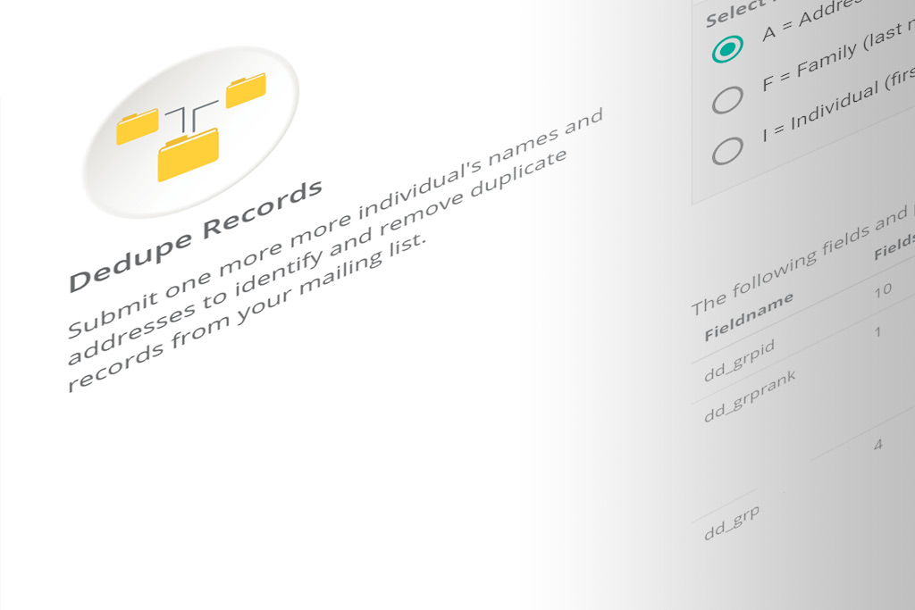 DIY Portal dedupe record services