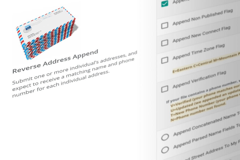 DIY Portal reverse address append services